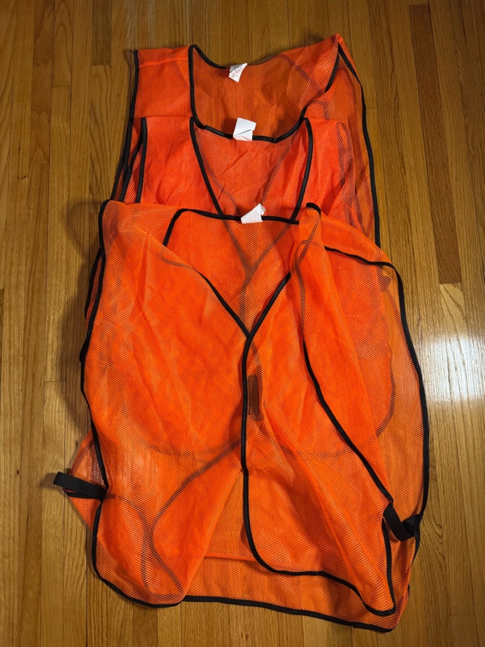 3 Pack Orange Safety Vests X-Large Construction Workwear